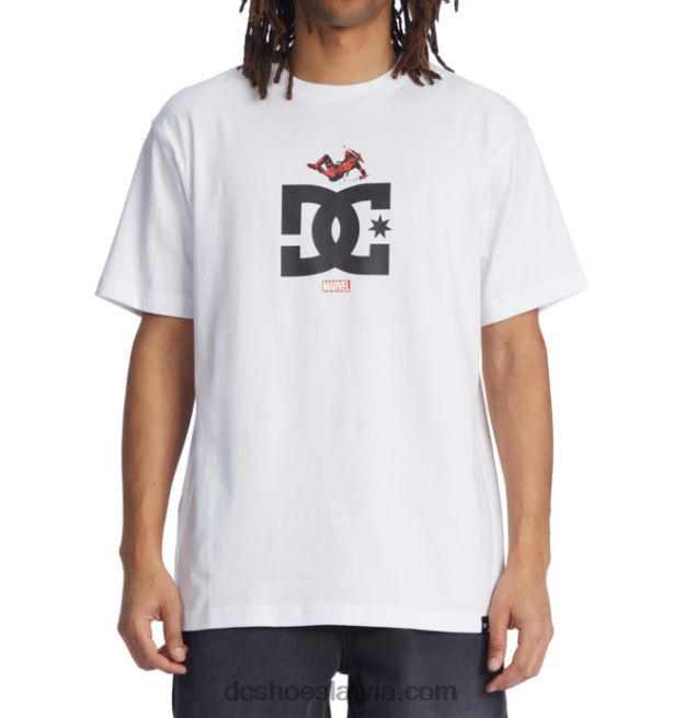 N008N409 vīriešu marvel deadpool x dc jump star tee balts DC Shoes