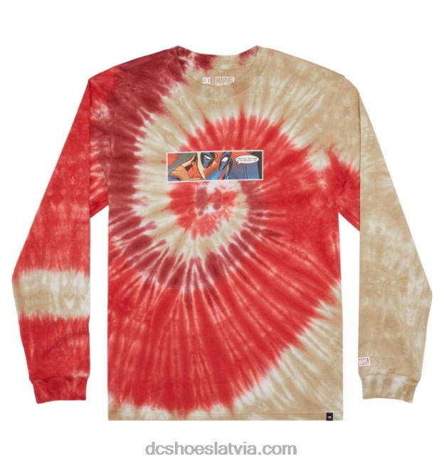 N008N411 vīriešu marvel deadpool x dc streets t-krekls ar garām piedurknēm asorti DC Shoes