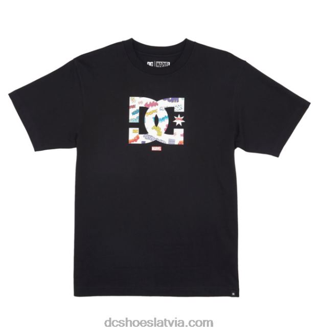 N008N412 vīriešu marvel deadpool x dc wham star t-krekls melns DC Shoes