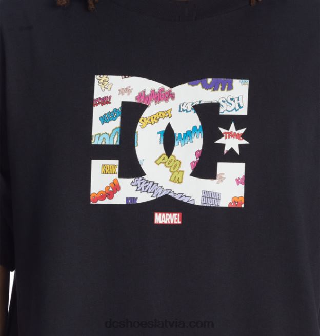 N008N412 vīriešu marvel deadpool x dc wham star t-krekls melns DC Shoes