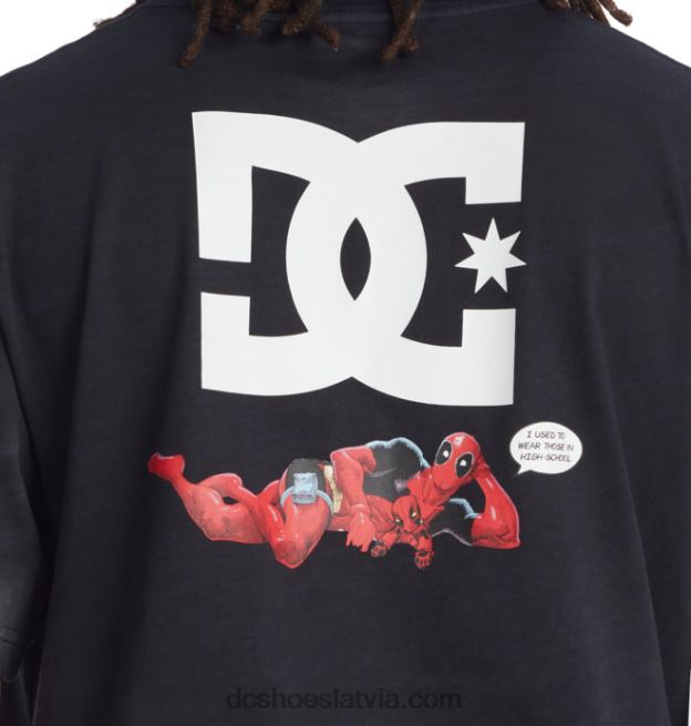 N008N415 vīriešu marvel deadpool x dc way back t-krekls melns DC Shoes