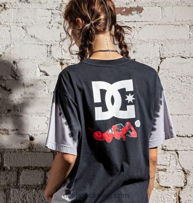 N008N415 vīriešu marvel deadpool x dc way back t-krekls melns DC Shoes