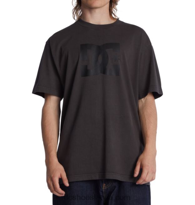 N008N51 vīriešu dc star pigment krāsvielu t-krekls melnā enzīmu mazgāšana DC Shoes