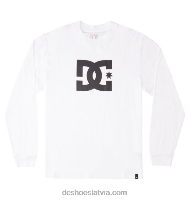 N008N69 vīriešu dc star t-krekls ar garām piedurknēm balts DC Shoes