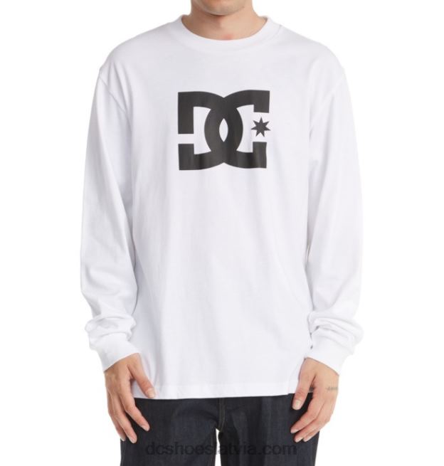 N008N69 vīriešu dc star t-krekls ar garām piedurknēm balts DC Shoes