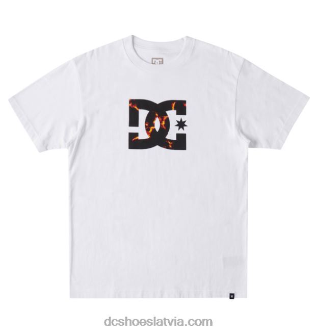 N008N77 vīriešu dc star fill heritage t-krekls balts/uguns DC Shoes
