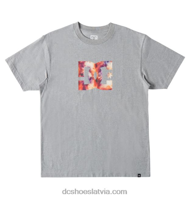 N008N78 vīriešu dc star fill heritage t-krekls viršu pelēka/silta ledus krāsa DC Shoes