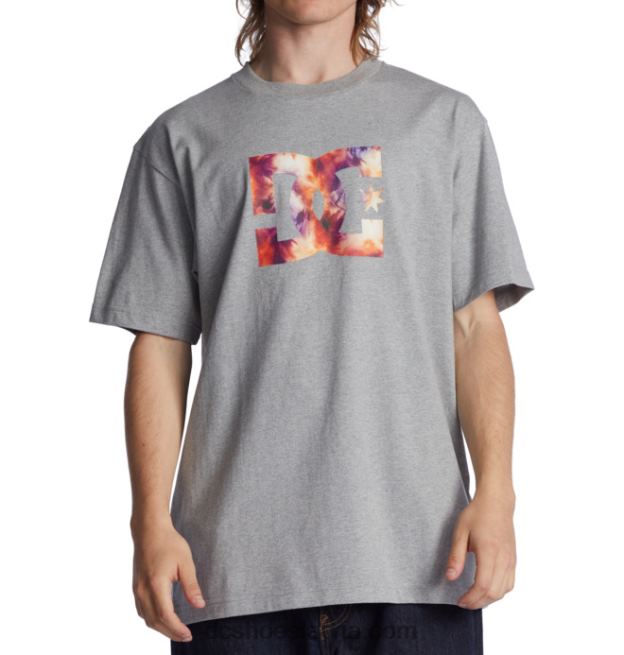 N008N78 vīriešu dc star fill heritage t-krekls viršu pelēka/silta ledus krāsa DC Shoes