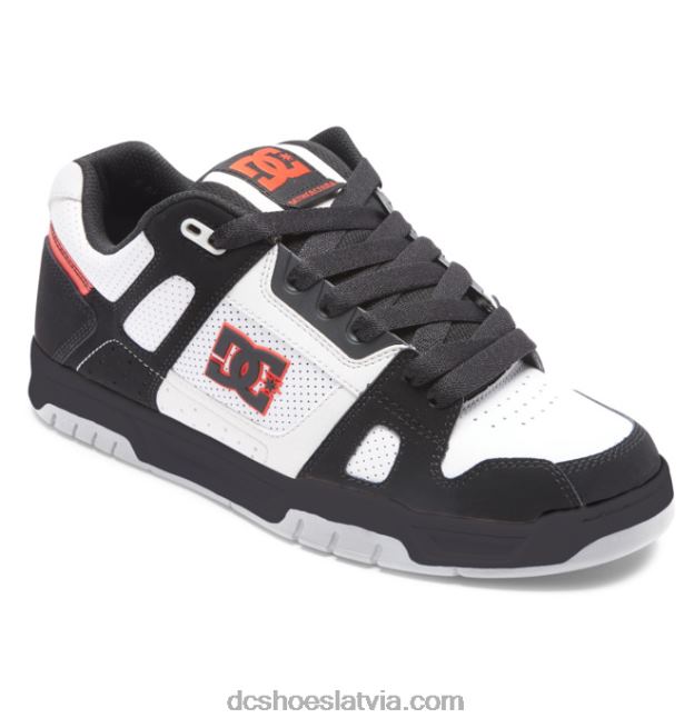 N008N273 vīriešu vecpuišu kurpes balts/melns/sarkans DC Shoes
