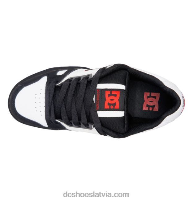 N008N273 vīriešu vecpuišu kurpes balts/melns/sarkans DC Shoes