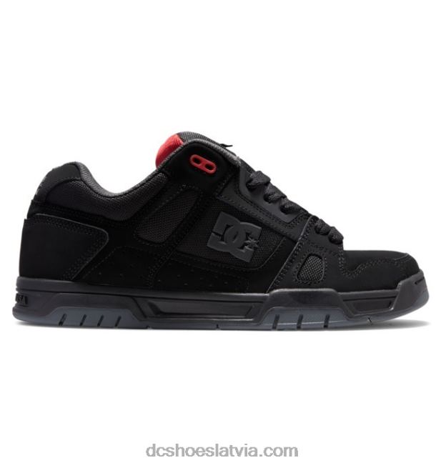 N008N274 vīriešu vecpuišu kurpes melns/pelēks/sarkans DC Shoes