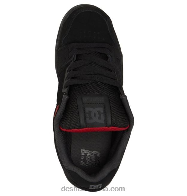 N008N274 vīriešu vecpuišu kurpes melns/pelēks/sarkans DC Shoes