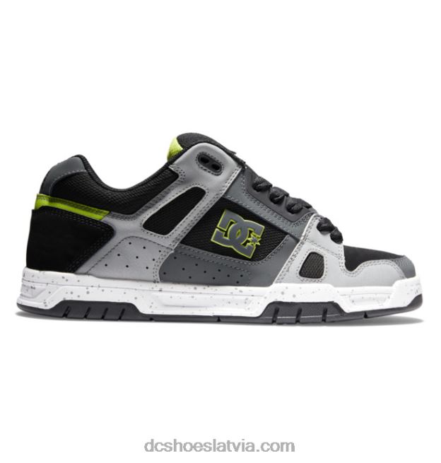N008N276 vīriešu vecpuišu kurpes melns/pelēks/zaļš DC Shoes