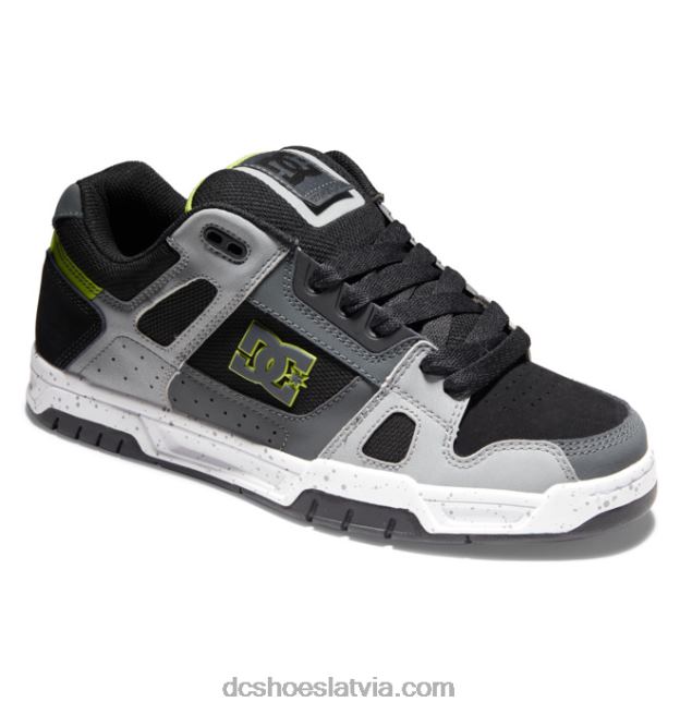 N008N276 vīriešu vecpuišu kurpes melns/pelēks/zaļš DC Shoes