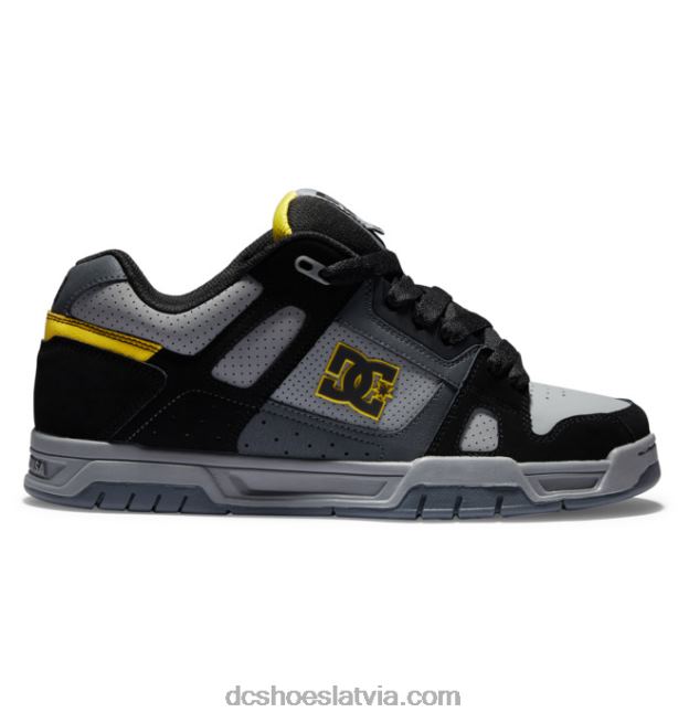 N008N57 vīriešu vecpuišu kurpes pelēks/melns/dzeltens DC Shoes