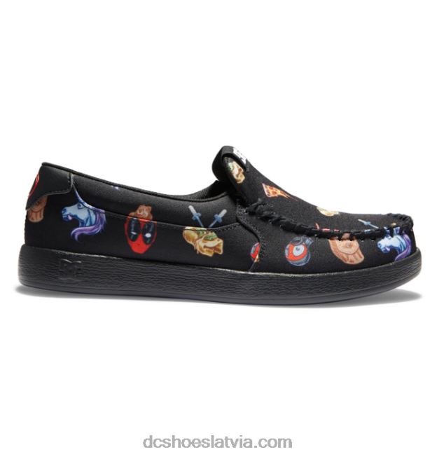 N008N259 vīriešu marvel deadpool x dc villain 2 melns/druka DC Shoes