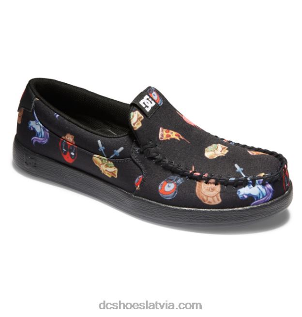 N008N259 vīriešu marvel deadpool x dc villain 2 melns/druka DC Shoes