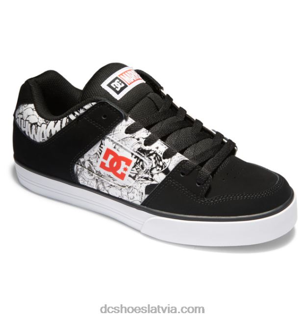 N008N260 vīriešu marvel deadpool x dc pure kurpes melns/balts/sarkans DC Shoes
