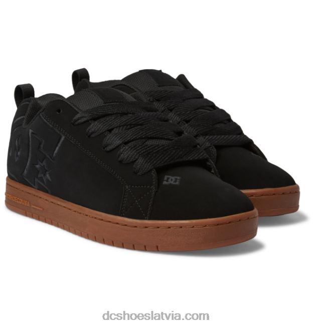 N008N281 vīriešu tiesas grafiķa apavi melns/gumija DC Shoes