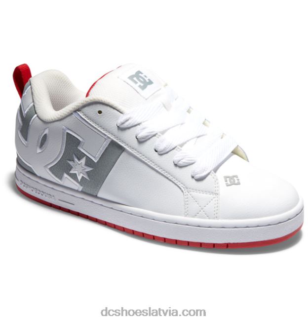 N008N66 vīriešu tiesas grafiķa apavi balts/pelēks/sarkans DC Shoes