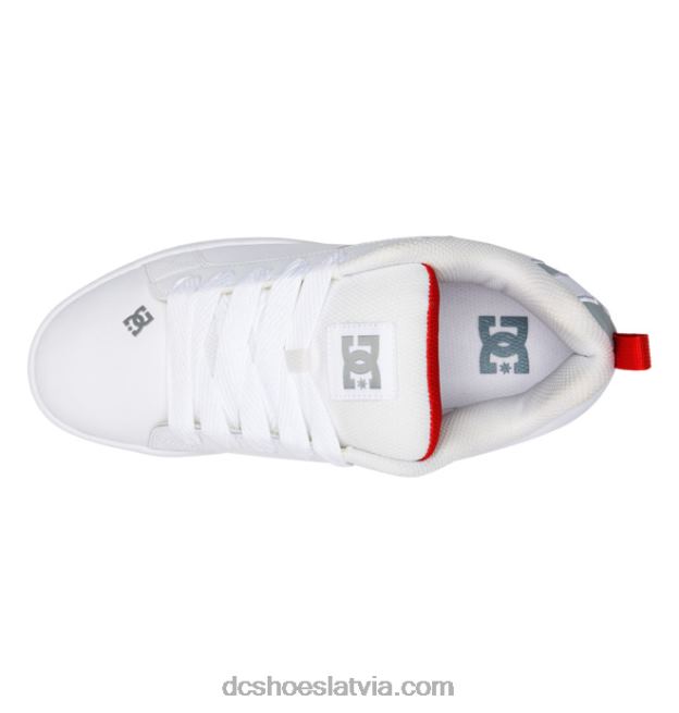 N008N66 vīriešu tiesas grafiķa apavi balts/pelēks/sarkans DC Shoes