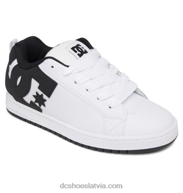 N008N67 vīriešu tiesas grafiķa apavi balts melns DC Shoes