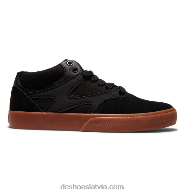 N008N350 vīriešu kalis vulc mid-top kurpes melns/gumija DC Shoes