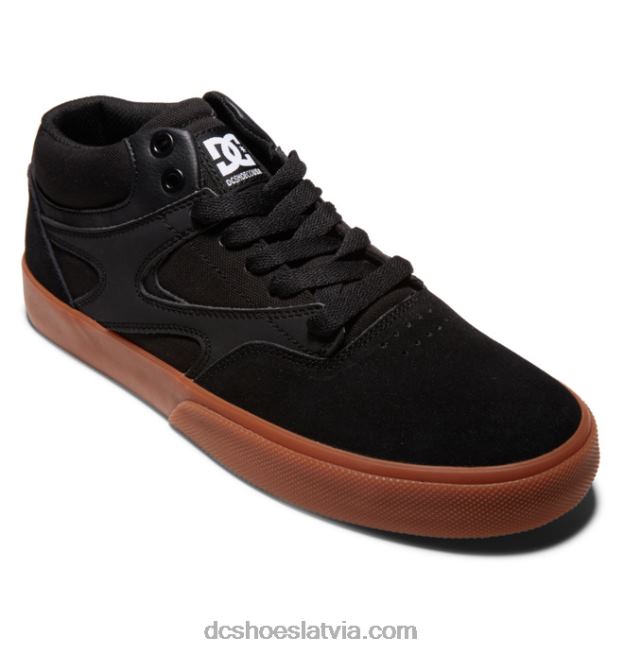 N008N350 vīriešu kalis vulc mid-top kurpes melns/gumija DC Shoes