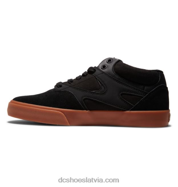 N008N350 vīriešu kalis vulc mid-top kurpes melns/gumija DC Shoes