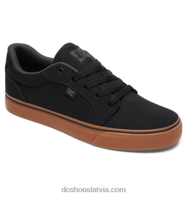N008N160 vīriešu laktas audekla kurpes melns/gumija DC Shoes