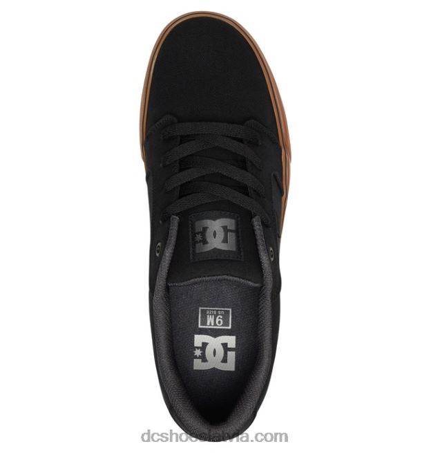 N008N160 vīriešu laktas audekla kurpes melns/gumija DC Shoes