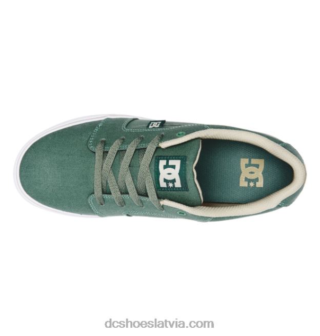 N008N288 vīriešu laktas audekla kurpes zaļš/balts DC Shoes