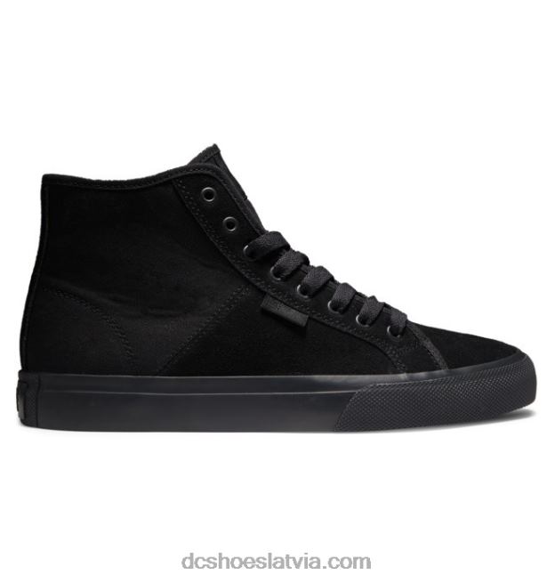 N008N345 vīriešu rokasgrāmatas zamšādas kurpes ar augstu augšdaļu melns DC Shoes