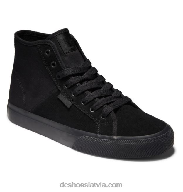 N008N345 vīriešu rokasgrāmatas zamšādas kurpes ar augstu augšdaļu melns DC Shoes