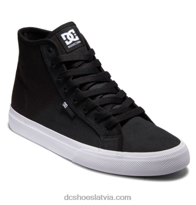 N008N94 vīriešu manual hi high-top refibra kurpes melns balts DC Shoes