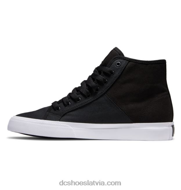 N008N94 vīriešu manual hi high-top refibra kurpes melns balts DC Shoes
