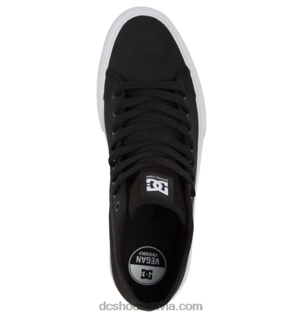 N008N94 vīriešu manual hi high-top refibra kurpes melns balts DC Shoes