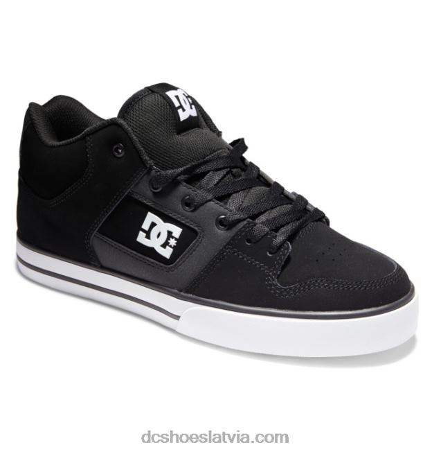 N008N145 Vīriešu apavi ar tīru vidu melns balts DC Shoes