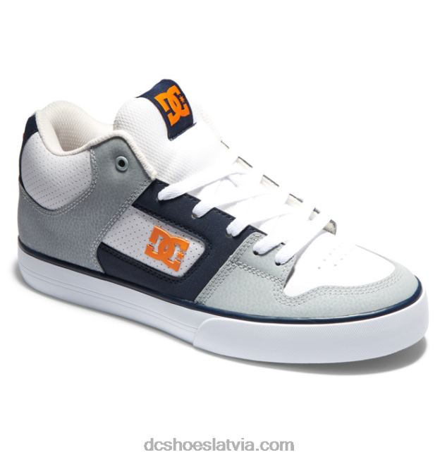 N008N188 Vīriešu apavi ar tīru vidu balts/pelēks/oranžs DC Shoes