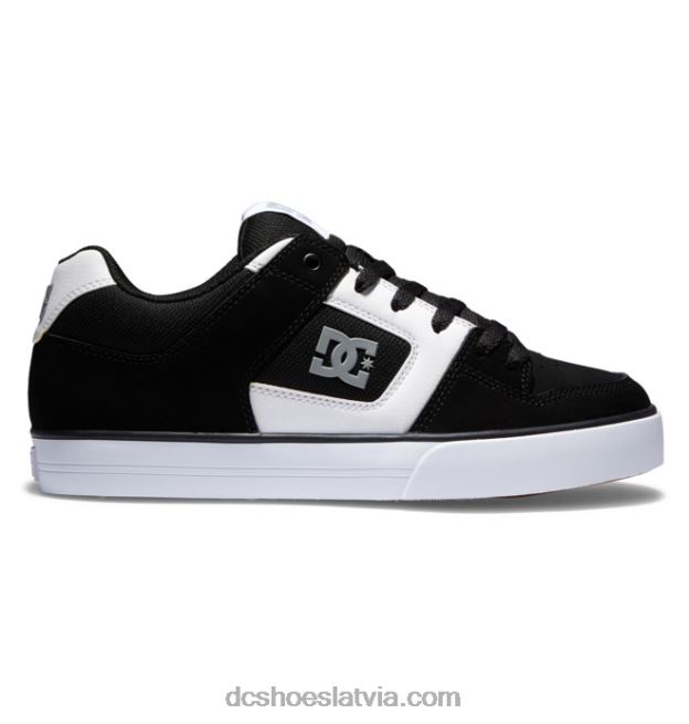 N008N252 tīri vīriešu apavi melns/balts/gumija DC Shoes