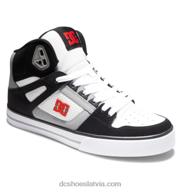 N008N263 tīri vīriešu apavi ar augstu augšdaļu melns/balts/sarkans DC Shoes
