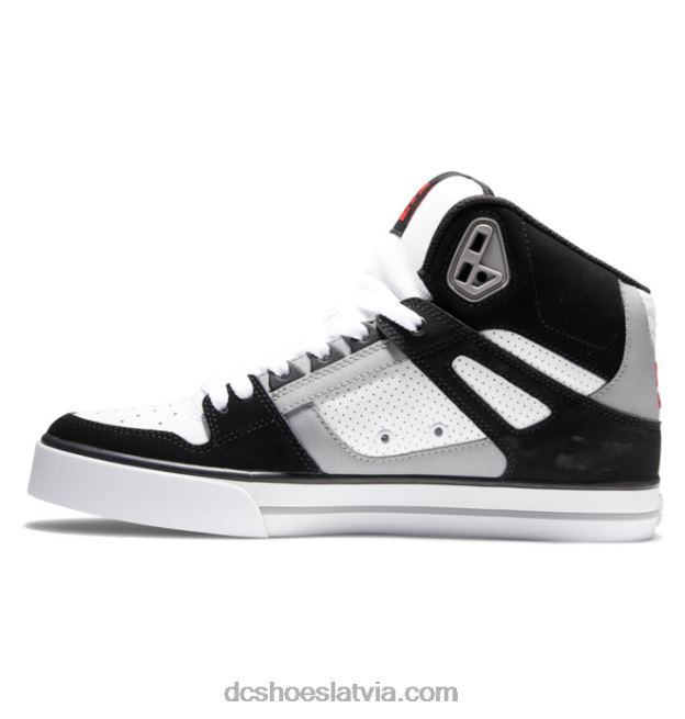 N008N263 tīri vīriešu apavi ar augstu augšdaļu melns/balts/sarkans DC Shoes