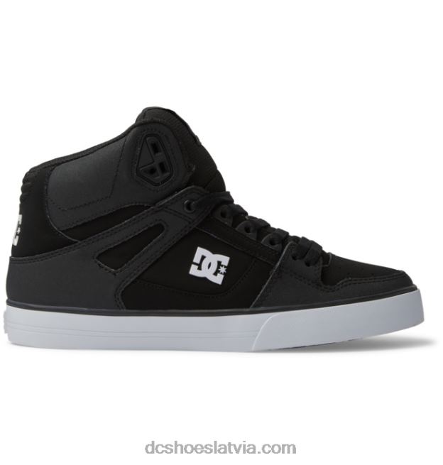 N008N264 tīri vīriešu apavi ar augstu augšdaļu melns balts DC Shoes