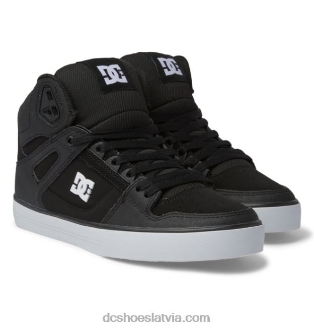 N008N264 tīri vīriešu apavi ar augstu augšdaļu melns balts DC Shoes