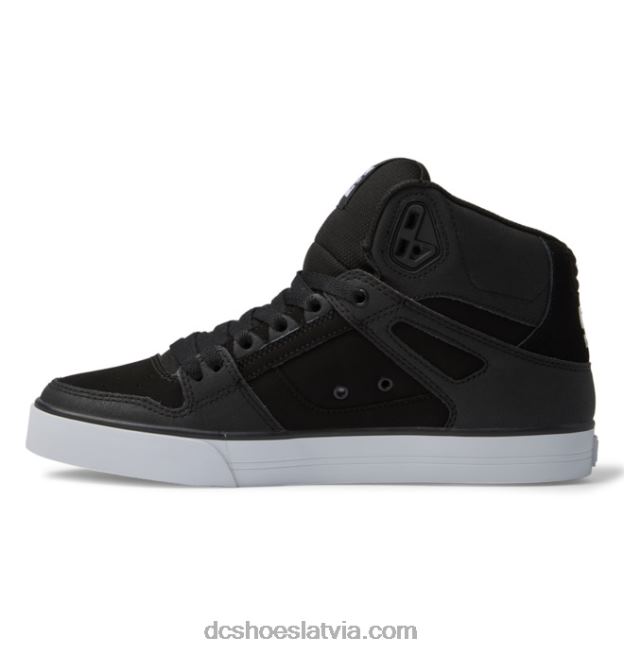 N008N264 tīri vīriešu apavi ar augstu augšdaļu melns balts DC Shoes