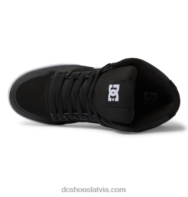 N008N264 tīri vīriešu apavi ar augstu augšdaļu melns balts DC Shoes