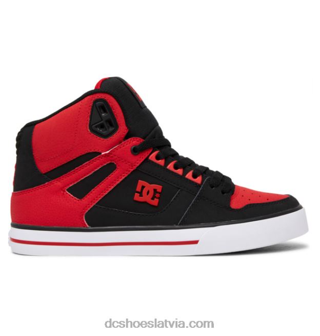 N008N265 tīri vīriešu apavi ar augstu augšdaļu ugunīgi sarkans/balts/melns DC Shoes