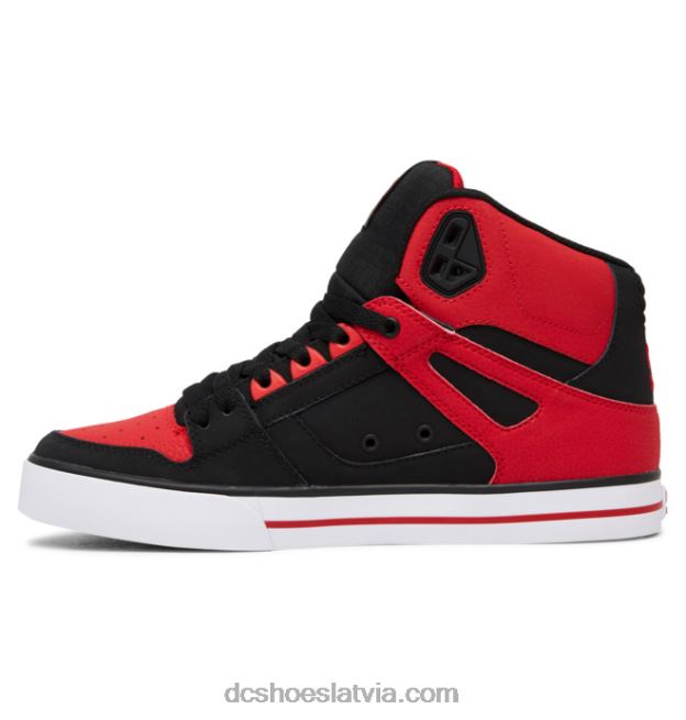 N008N265 tīri vīriešu apavi ar augstu augšdaļu ugunīgi sarkans/balts/melns DC Shoes