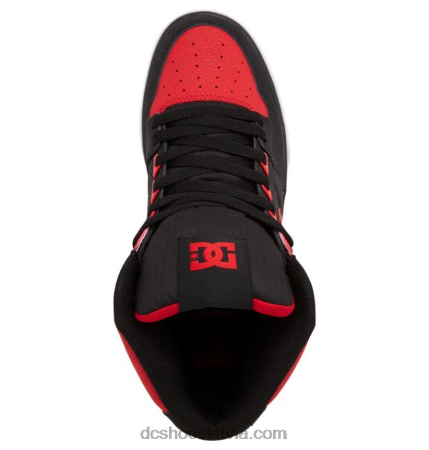 N008N265 tīri vīriešu apavi ar augstu augšdaļu ugunīgi sarkans/balts/melns DC Shoes