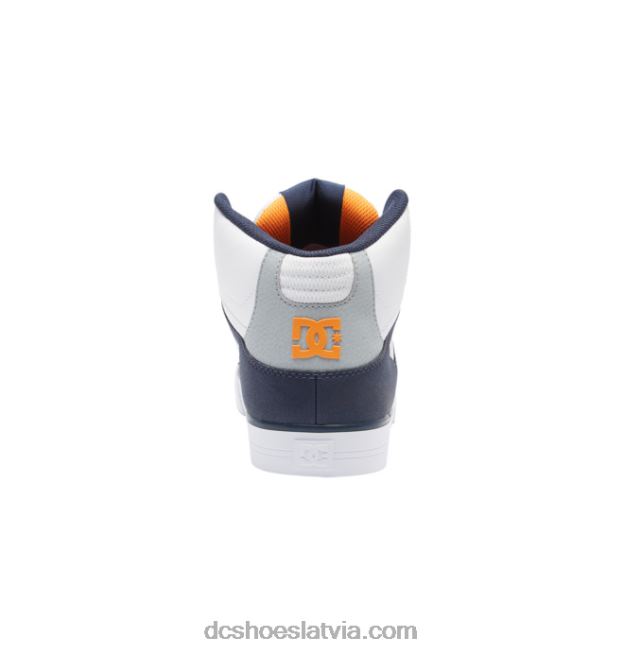 N008N266 tīri vīriešu apavi ar augstu augšdaļu balts/pelēks/oranžs DC Shoes